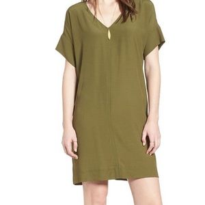 Madewell  XS Desert Olive Novel T-Shirt Dress NWT
